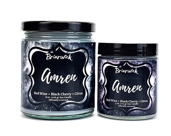 Amren Candle- Officially Licensed A Court of Thorns and Roses- Soy Vegan Candle