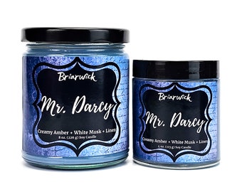 Mr. Darcy- Pride and Prejudice Inspired- Soy Vegan Candle