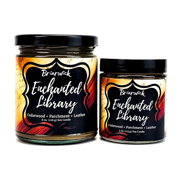 Enchanted Library Candle- Fantasy Inspired- Soy Vegan Candle