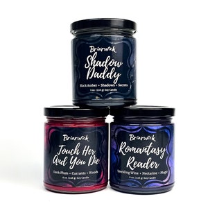 Romantasy Candle Bundle- 3 8 oz Jar Sized Soy Vegan Candles