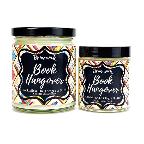 Book Hangover- Bookish Inspired Candle- Soy Vegan Candle
