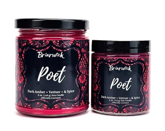 Poet Candle- Foolish Kingdoms Inspired- Officially Licensed Soy Vegan Candle