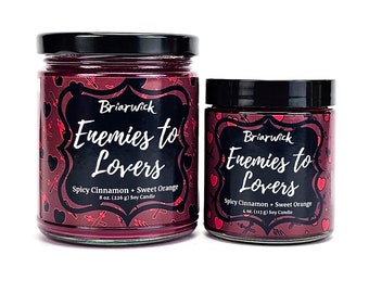 Enemies to Lovers Candle- Inspired By Our Favorite Book Tropes- Soy Vegan Candle