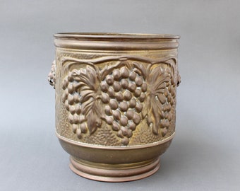 Vintage English Metal Ice Bucket / Wine Cooler (circa 1930s)