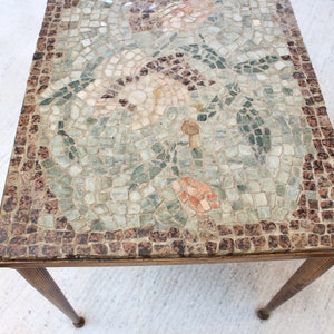 Vintage Low Table with Italian Style Mosaic Top circa 1950s image 10