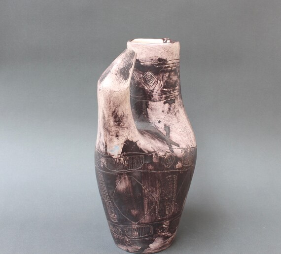 Vintage French Ceramic Decorative Pitcher by Jacques Blin (circa