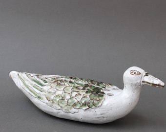 French Ceramic Duck Flower Vase by Albert Thiry (1994)