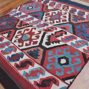 Antique Turkish Kilim Antique Rug c. Early 1900s image 3