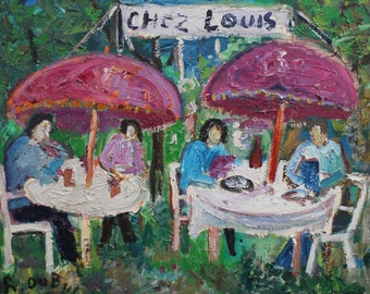 Lunch at Chez Louis' by Roland Dubuc (circa 1970s)