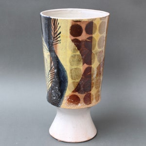 French Ceramic Decorative Vase by Jean Derval (1990) - Large