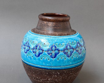Mid-Century Italian Ceramic Vase by Aldo Londi for Bitossi - 'Arabesque' (circa 1960s)