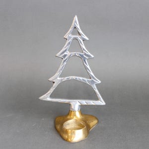 Aluminium and Brass Table Top Christmas Decoration by David Marshall (circa 1980s)