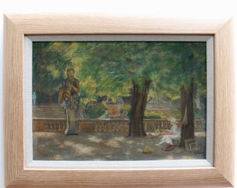 Painter in the Jardin de Luxembourg, Paris' French School (1919)