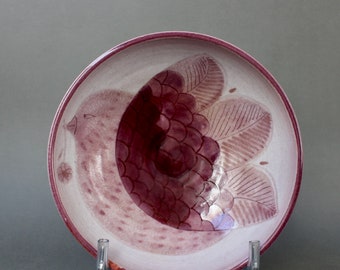 French Decorative Ceramic Bowl with Bird Motif by the Frères Cloutiers (circa 1970s)