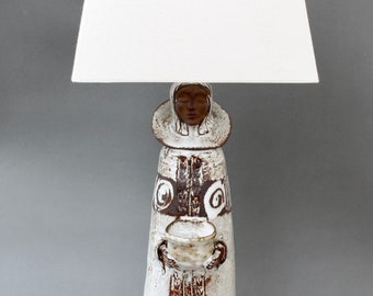 French Vintage Ceramic Table Lamp by Albert Thiry (circa 1970s)