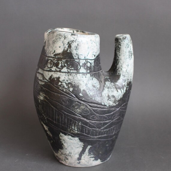 Jacques Blinジャックブランフランス陶器1950 Vintage French Ceramic Pitcher by Jacques Blin (circa 1950s