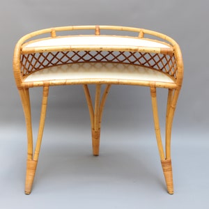 Mid-Century Italian Rattan Desk / Vanity Table (circa 1960s)