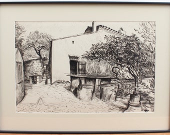 Courtyard in Provence by Pierre Dionisi (circa 1930s)