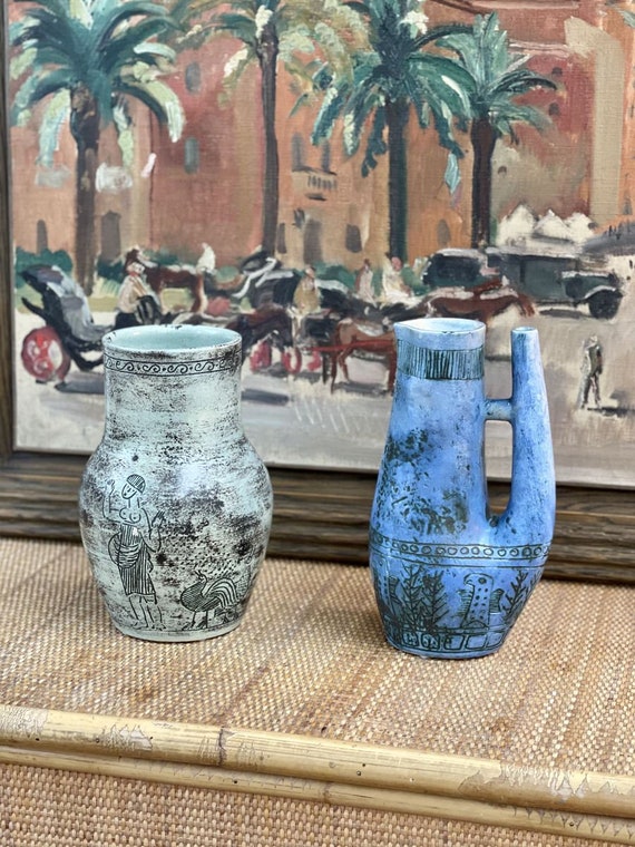 Blue Zoomorphic Ceramic Mid-century French Vase by Jacques Blin