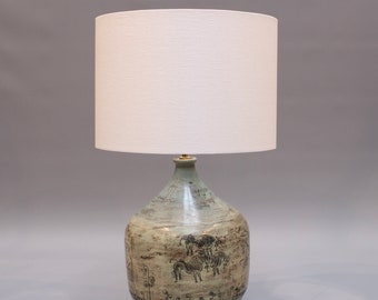 Mid-Century French Ceramic Lamp by Jacques Blin (circa 1950s) - Large