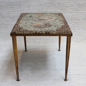 Vintage Low Table with Italian Style Mosaic Top circa 1950s image 3