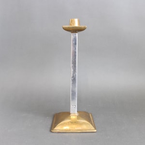 Aluminium and Brass Candlestick by David Marshall (circa 1980s)
