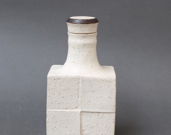 Vintage italienische dekorative Keramikflasche von Bruno Gambone (um 1980er Jahre)