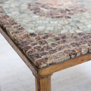 Vintage Low Table with Italian Style Mosaic Top circa 1950s image 6