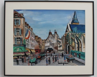 View of Saint-Médard Church Paris' by Lucien Génin (circa 1930s)