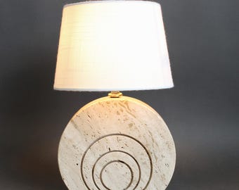 Lámpara de mesa vintage de travertino (alrededor de 1980)