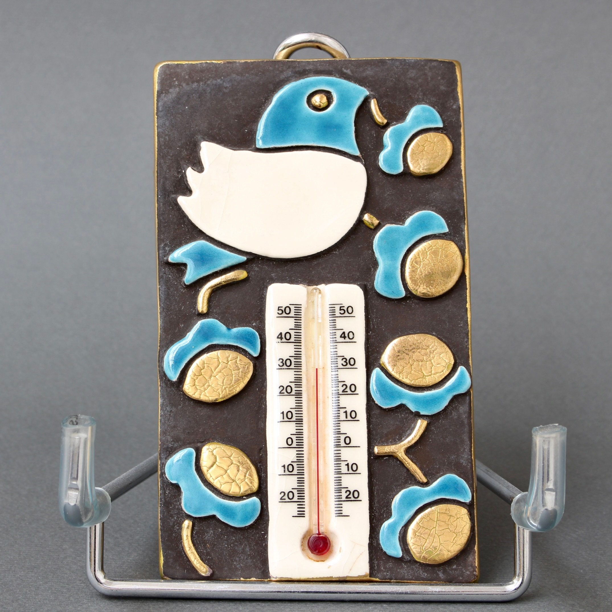 Decorative French Vintage Thermometer and Casing by