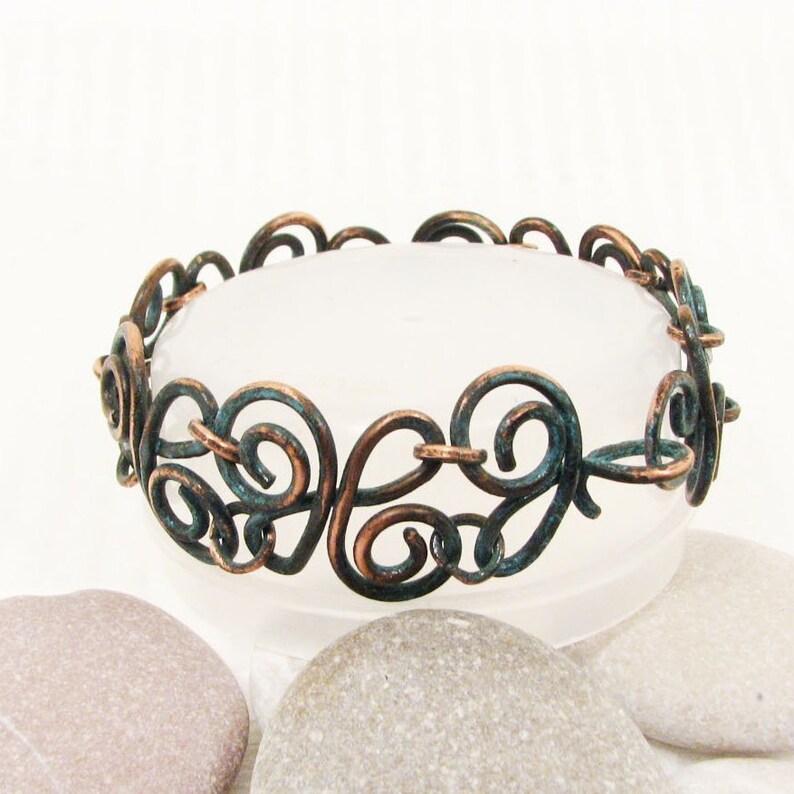 Wire wrapped copper bracelet Gift for mom Gift for daughter Etsy