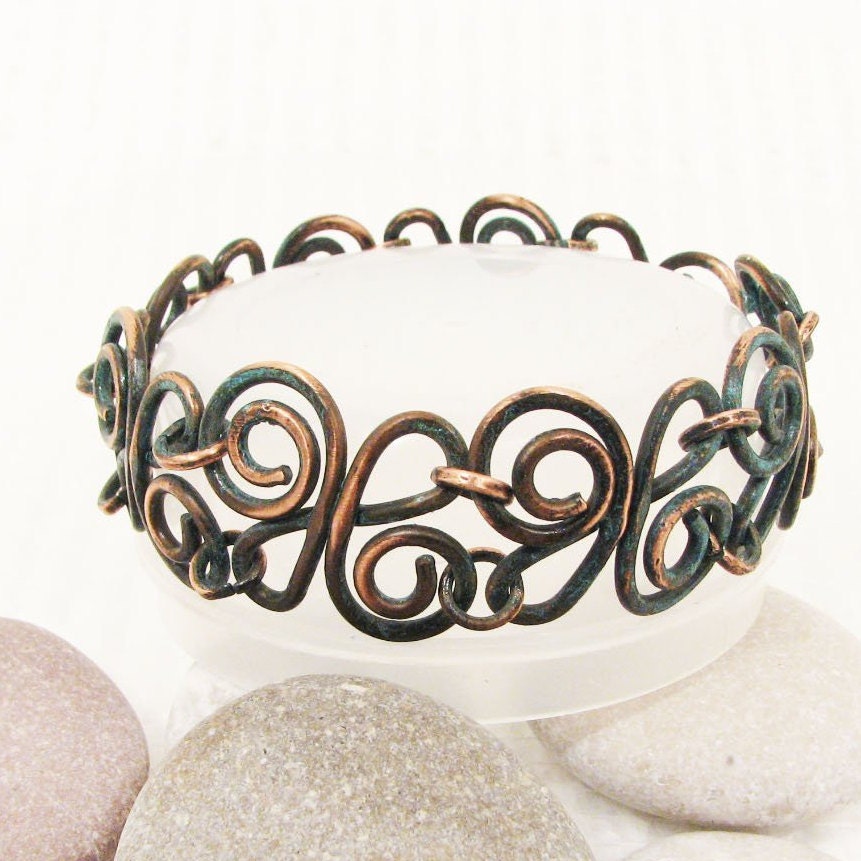 Wire wrapped copper bracelet Gift for mom Gift for daughter Etsy