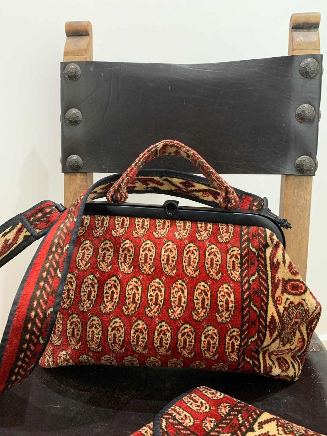 Vintage medium Gladstone carpet bag Etsy