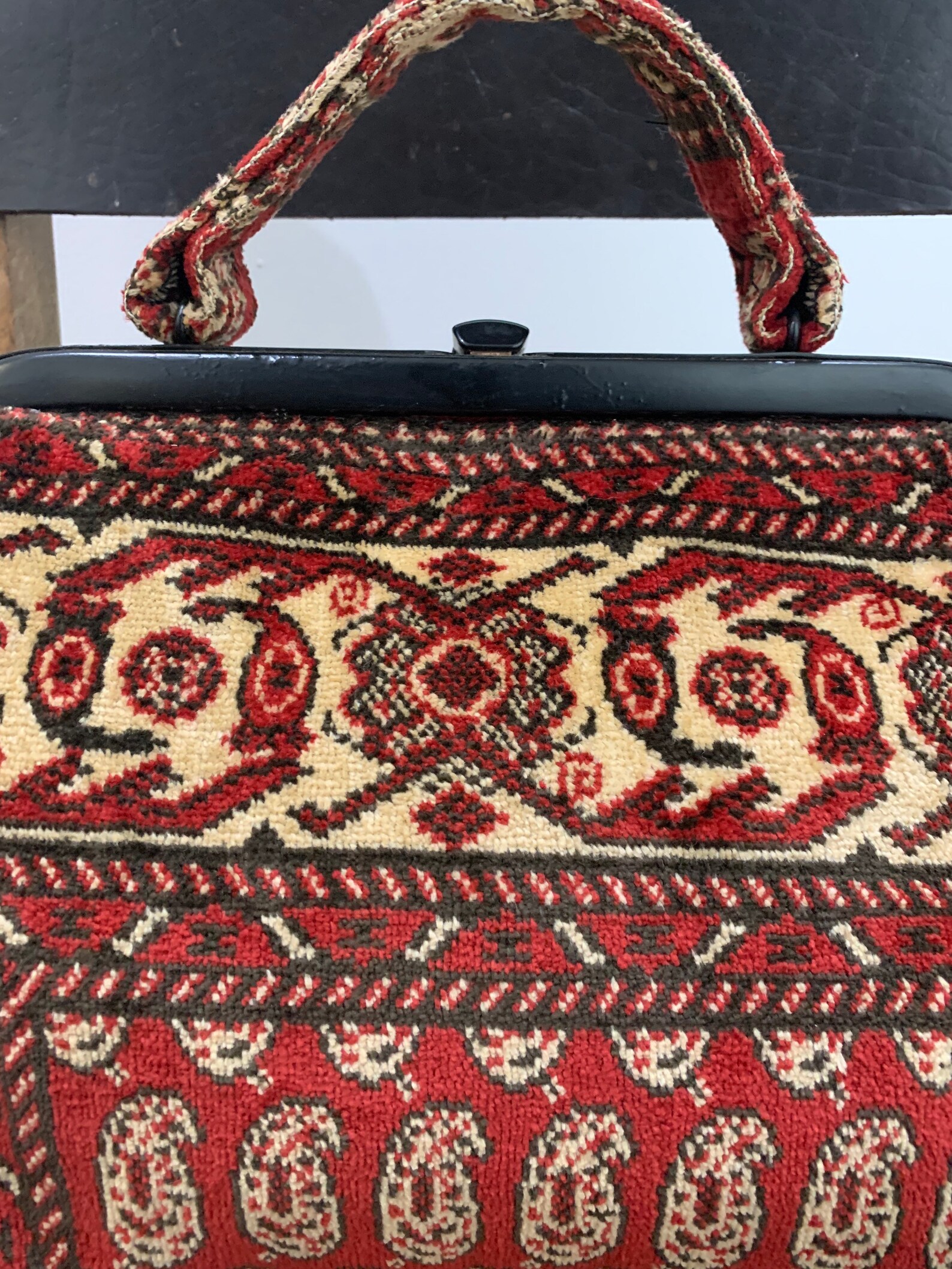 Vintage medium Gladstone carpet bag Etsy
