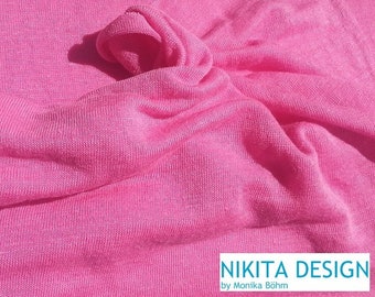 Hilco, Bio Leinen, leichter Strickstoff, pink, Malmedy, ideal für Sommermode Kleider Shirts