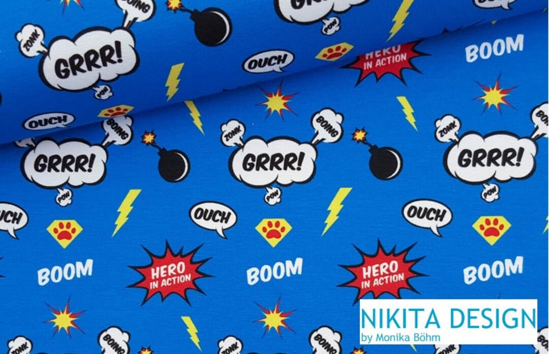 Jersey Comic superdog Kombi Hilco Blue Speech Etsy