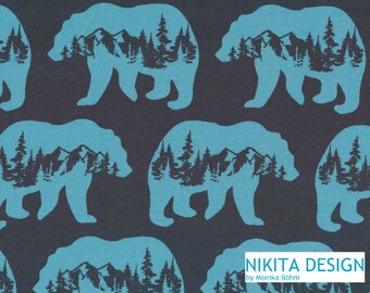 Hilco Sweat - Canadian Wildlife - Bear - Woodland - grey, blue - wildlife, woodland animals, nature, animals,