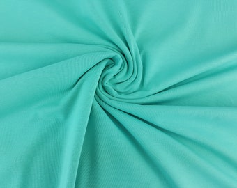 Hilco Jersey uni jadegrün grün-mint ÖKOTEX 150cm breit