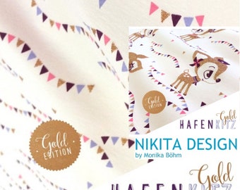 HafenKitz Gold Kombi + Kitze Wimpelkette creme Jersey NIKIKO