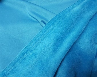 FUR Sweat, Alpenfleece, Kuschel Sweat mit Plüsch innen, dicker Wintersweat, blau von Hilco ÖKOTEX