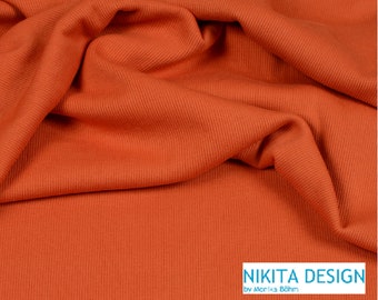 1m breit Hilco Bündchen dunkles orange/ terracotta ÖKOTEX