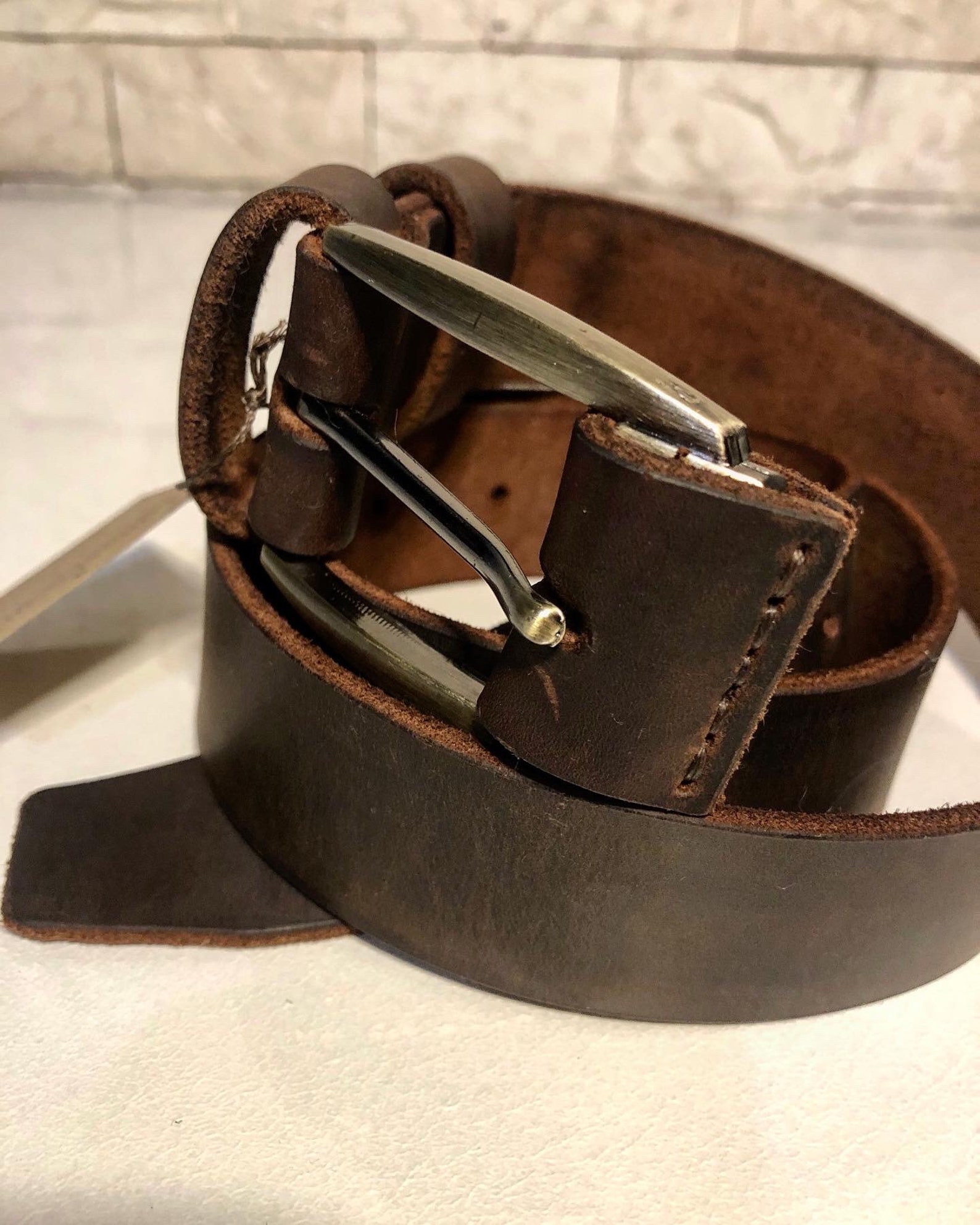 Handstitched Leather belt 4mm thickness. Etsy