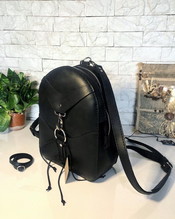 boho leather backpack purse
