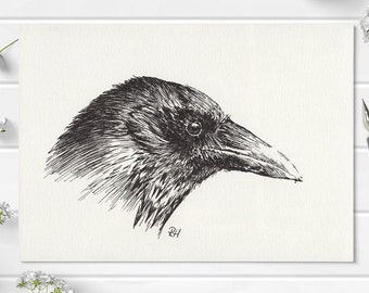 Raven Art Etsy