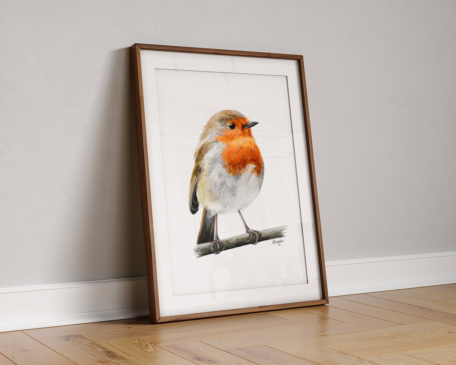 Robin Wall Art Garden Bird Wildlife Art Print From Original Etsy UK