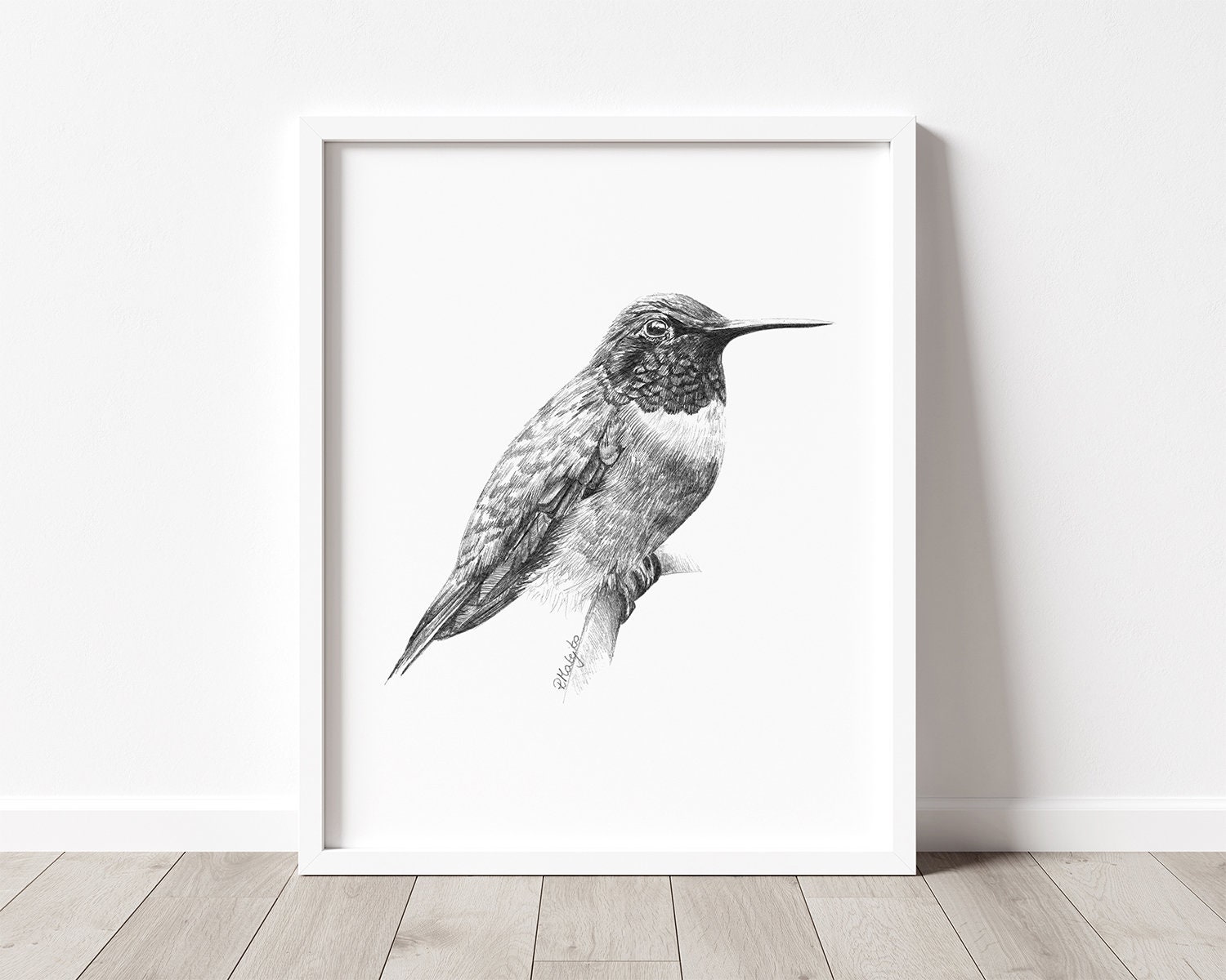PRINTABLE Hummingbirds Art Print Set of 3 Hummingbirds Pencil - Etsy