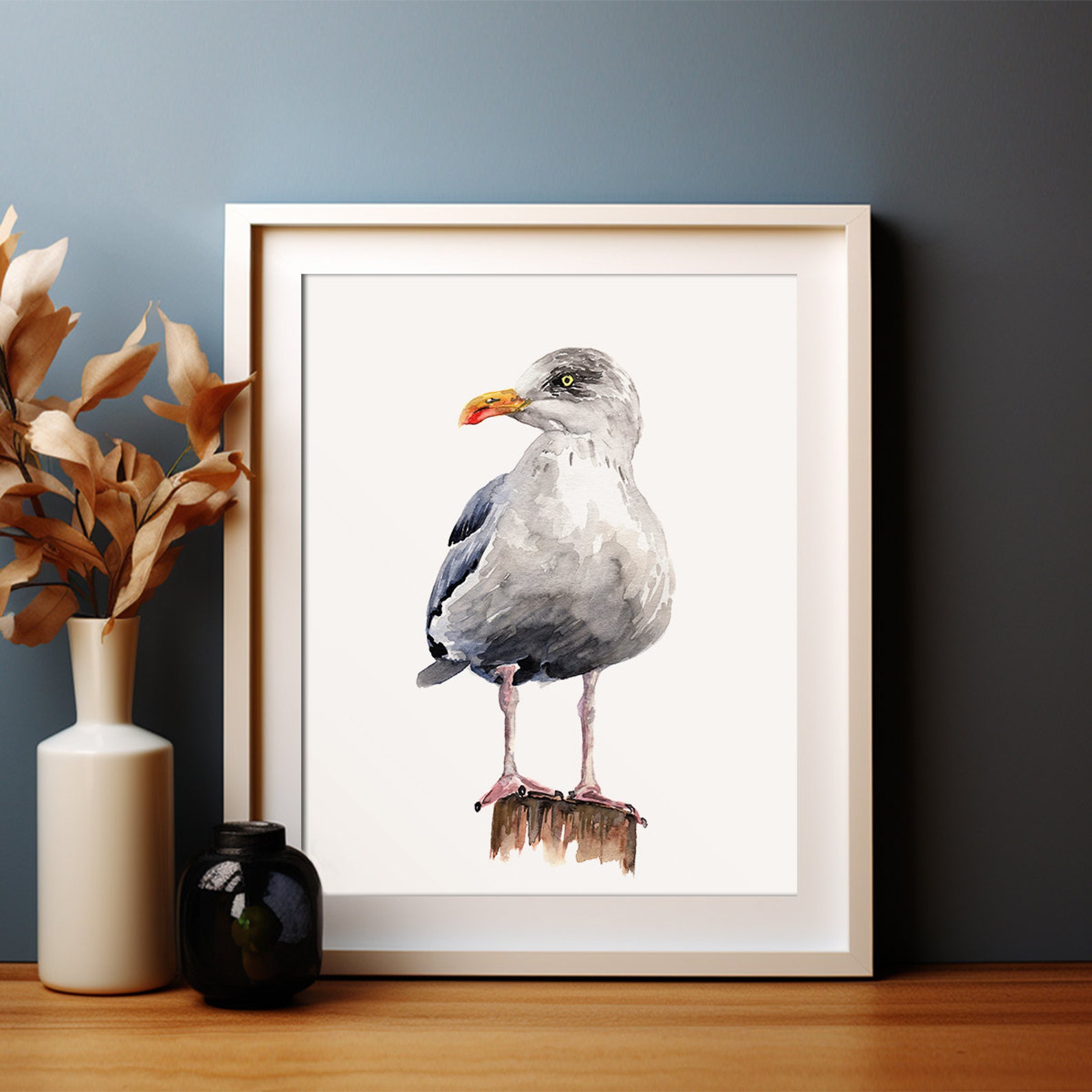 Seagull Art PRINT, Sea Bird Wall Art, Beach House Decor, Print From ...