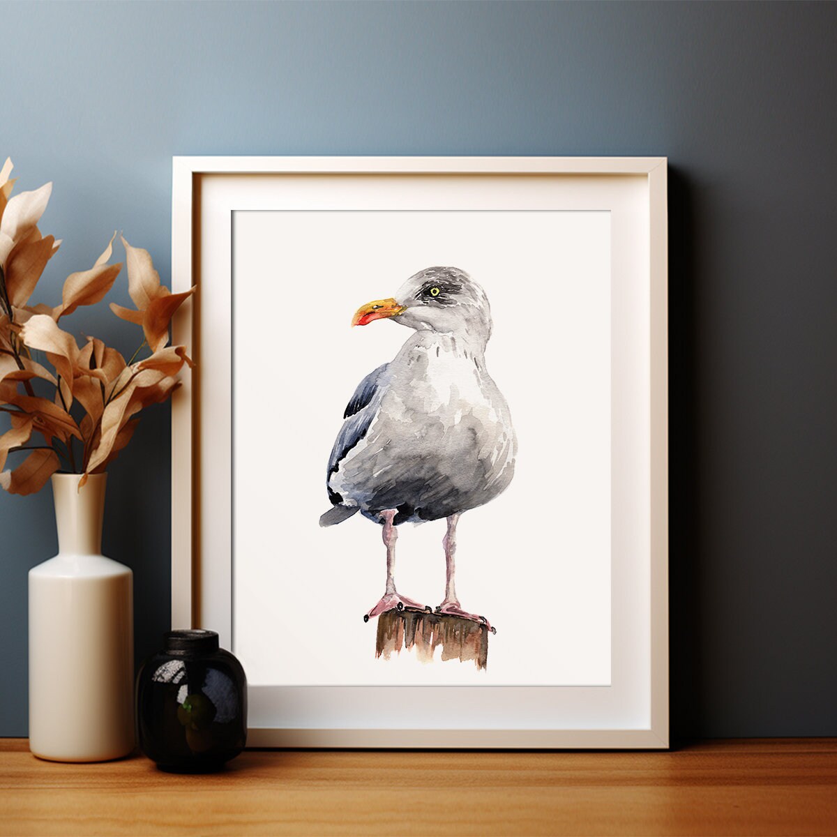 Seagull Art PRINT, Sea Bird Wall Art, Beach House Decor, Print From ...