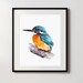 PRINTABLE Kingfisher Watercolour Art Bird Painting British - Etsy